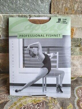 Capezio Fishnet Tights In Caramel